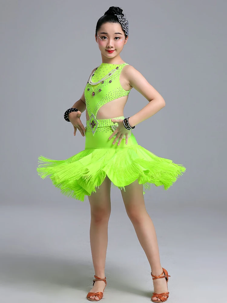 Hot Latin Dance Dress Girls Tassel Skirt Children Ballroom Dancing Dresses For Kids Salsa Dance Dresses Performance Wear PY163 
Hot Latin Dance Dress Girls Tassel Skirt Children Ballroom Dancing Dresses For Kids Salsa Dance Dresses Performance Wear PY163