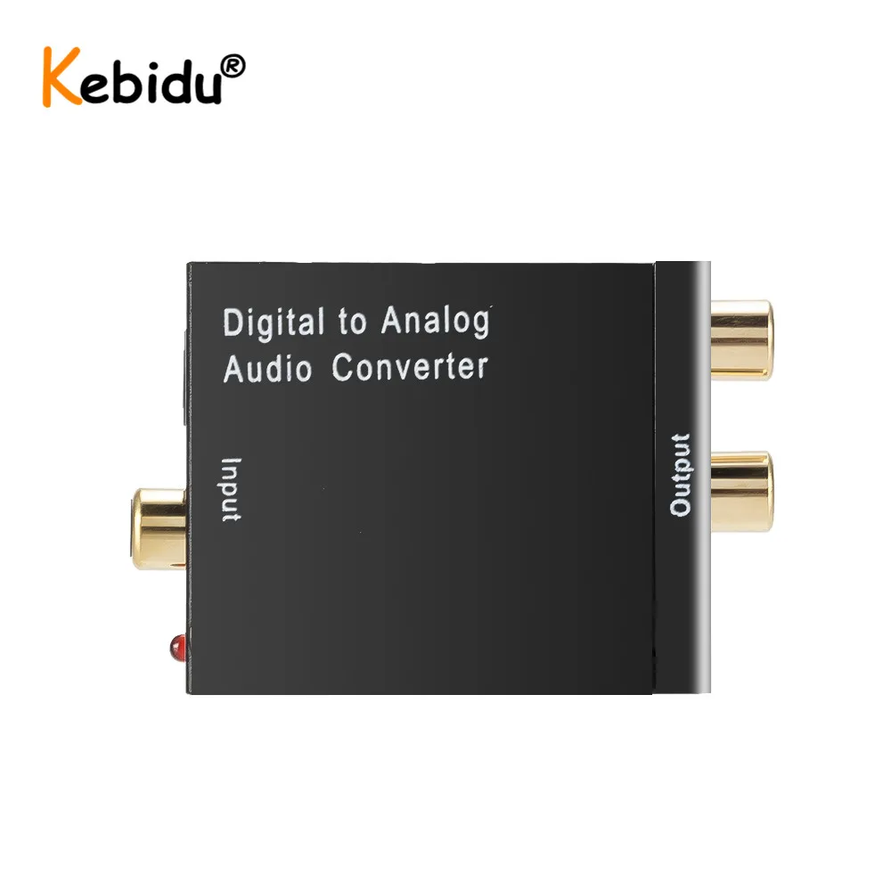 Kebidu RCA цифровой в аналоговый аудио конвертер оптический коаксиальный Toslink сигнал