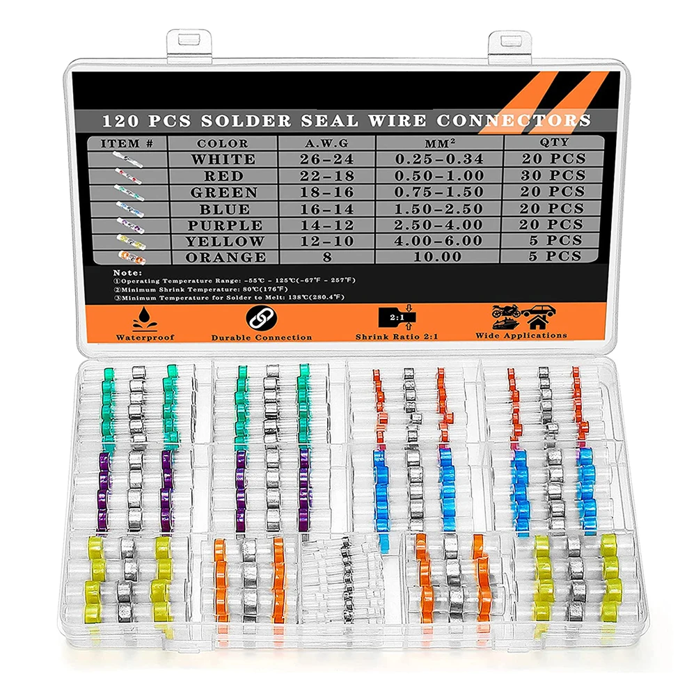 500/250pcs Heat Shrink Butt Crimp Terminals Wire Cable Splice Kit Automotive Marine,T-Tap Wire Connectors,Electrical Connectors
500/250pcs Heat Shrink Butt Crimp Terminals Wire Cable Splice Kit Automotive Marine,T-Tap Wire Connectors,Electrical Connectors