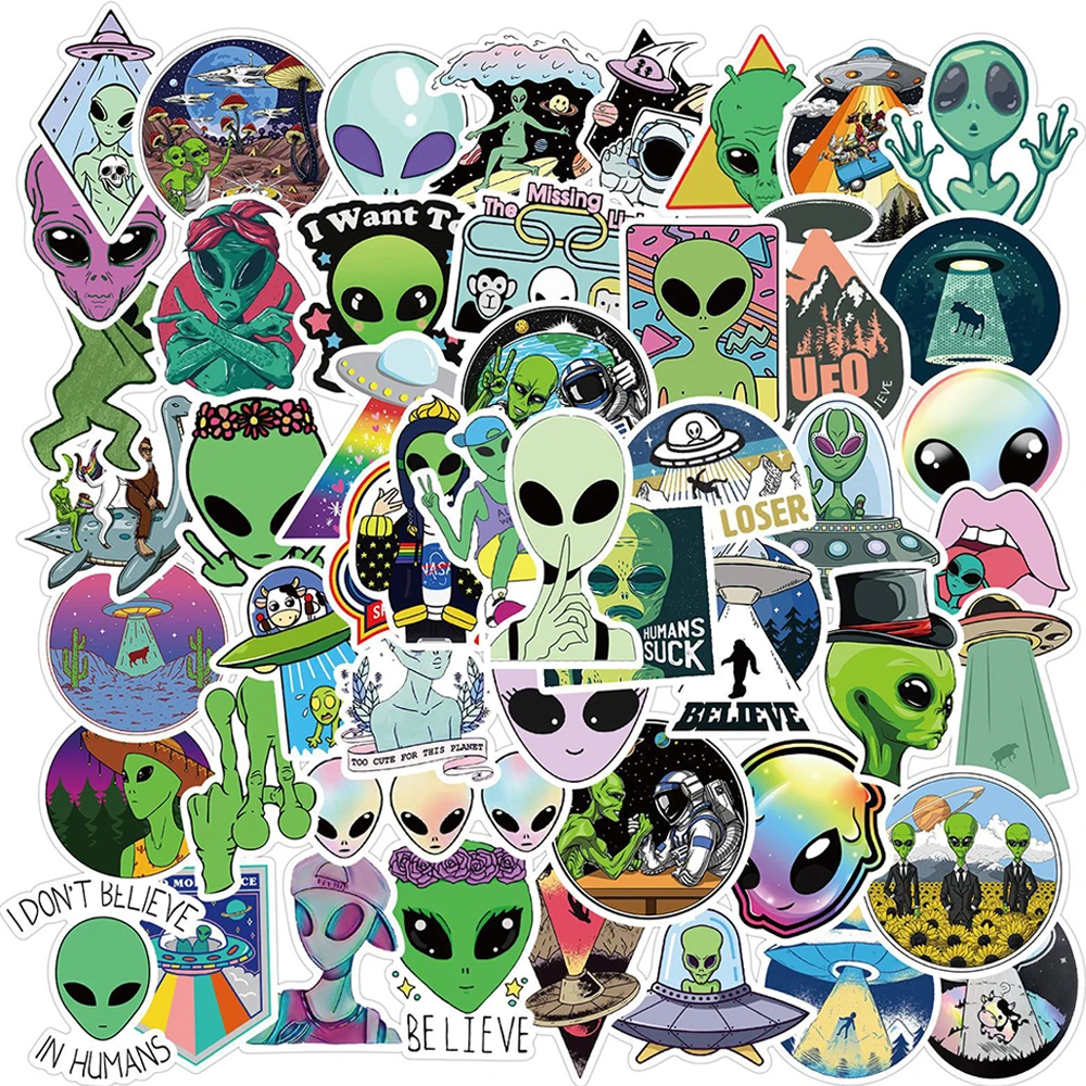 10/30/50PCS Cool UFO Alien Stickers Aesthetic Laptop Phone Water Bottle Waterproof DIY Graffiti Decal Sticker Packs Kid Toy
10/30/50PCS Cool UFO Alien Stickers Aesthetic Laptop Phone Water Bottle Waterproof DIY Graffiti Decal Sticker Packs Kid Toy