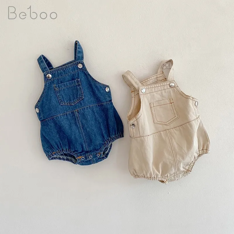Ins 2022 Spring Baby Boys Denim Jumpsuit Summer Cotton Girls Bodysuits Newborn Bag Fart Clothes 0-24m Climbing Fashion Clothing
Ins 2022 Spring Baby Boys Denim Jumpsuit Summer Cotton Girls Bodysuits Newborn Bag Fart Clothes 0-24m Climbing Fashion Clothing
