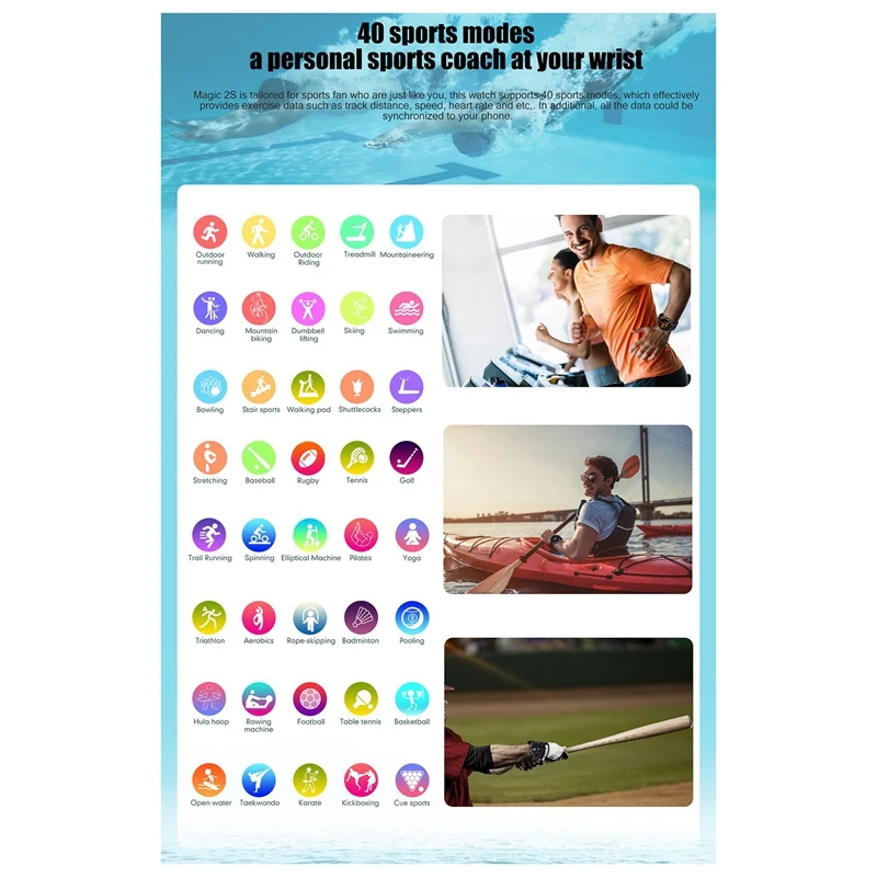 Kospet Magic 2S Smart Watch 1.3-Inch 3ATM Waterproof Bluetooth 5.0 Sports Watch Supports More Than 40 Sports Modes
Kospet Magic 2S Smart Watch 1.3-Inch 3ATM Waterproof Bluetooth 5.0 Sports Watch Supports More Than 40 Sports Modes