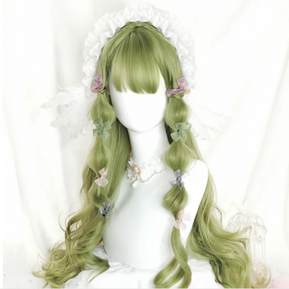 CosplayMix Lolita 65CM Cyan Green Long Wavy Bangs Heat Resistant Hair Lady Halloween Cute Party Synthetic Cosplay Wig+Cap
CosplayMix Lolita 65CM Cyan Green Long Wavy Bangs Heat Resistant Hair Lady Halloween Cute Party Synthetic Cosplay Wig+Cap