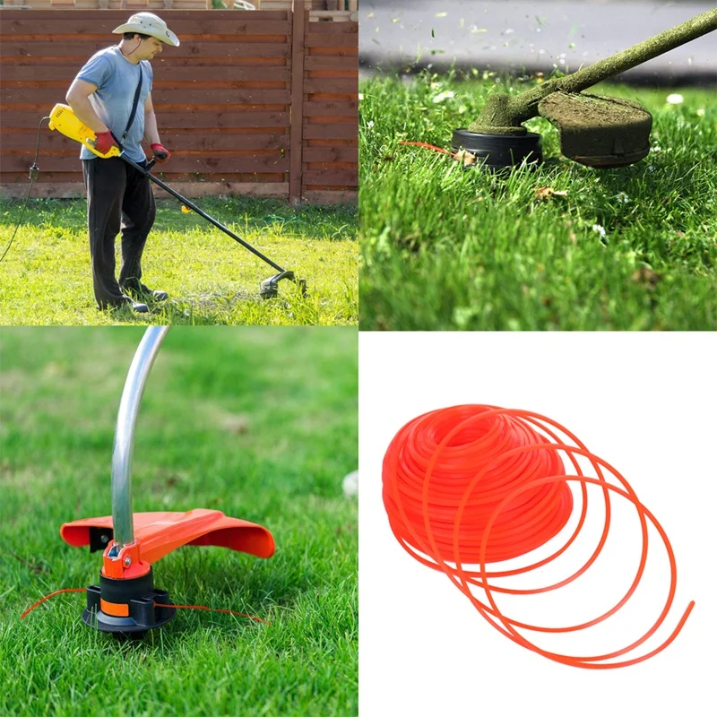 Nylon Strimmer Trimmer Line 2.4mm x 65M Heavy Duty Brush Cutter Square Core Wire - Orange 
Nylon Strimmer Trimmer Line 2.4mm x 65M Heavy Duty Brush Cutter Square Core Wire - Orange