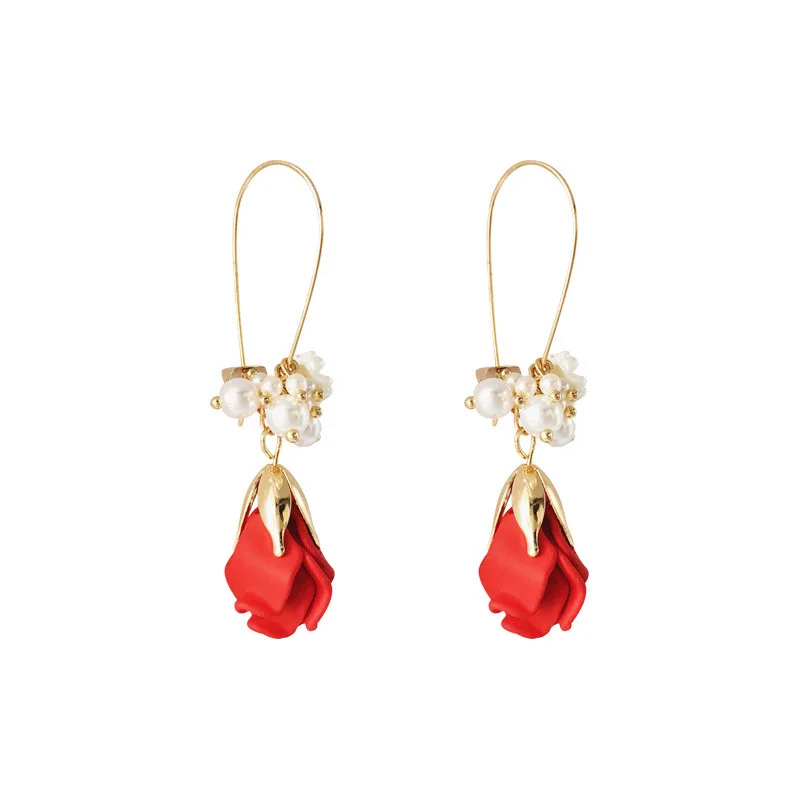 2021 French Fashion Rose Petal drop Earrings Female Temperament Earring Long Tassel Party Wdding Jewelry Gifts for Women Girls
2021 French Fashion Rose Petal drop Earrings Female Temperament Earring Long Tassel Party Wdding Jewelry Gifts for Women Girls