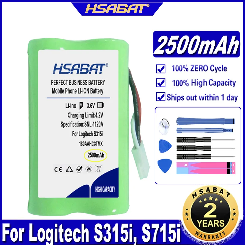 Аккумулятор HSABAT 180AAHC3TMX S-00096 A-00026 984-000181 2500 мАч для батарей Logitech S315i S715i Z515 - купить по