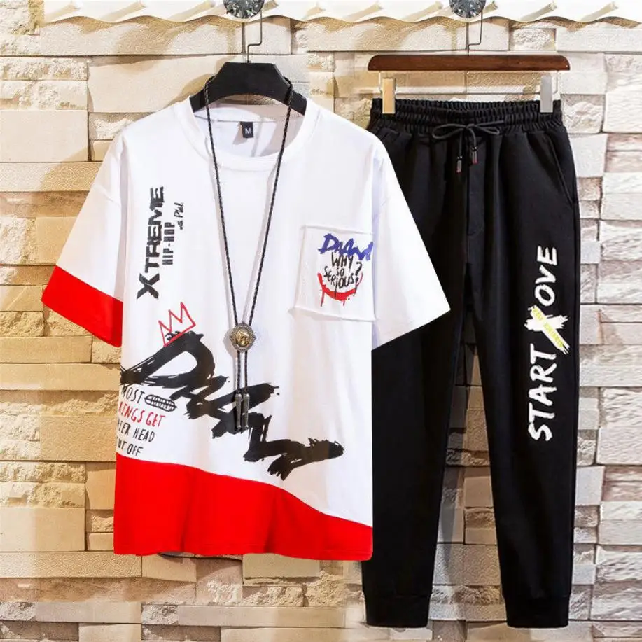 11 видов стилей мужские комплекты, одежда в стиле хип-хоп, уличная одежда, летняя одежда, мужская футболка и брюки, комплект из двух предметов ... 
11 видов стилей мужские комплекты, одежда в стиле хип-хоп, уличная одежда, летняя одежда, мужская футболка и брюки, комплект из двух предметов ...