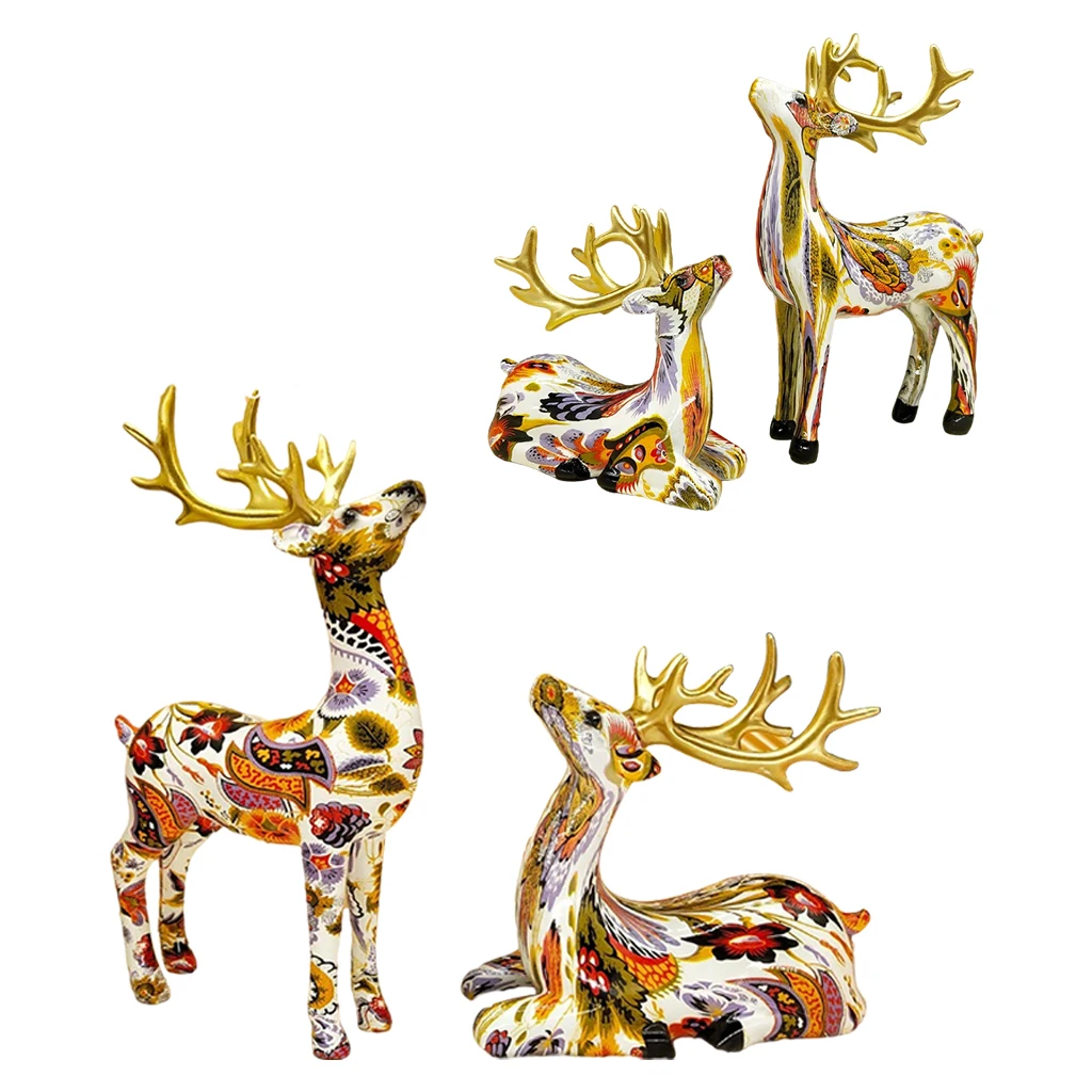 Creative Hand Painted Deer Statue Resin Ornaments Animals Figurines Bedroom Desktop Living Room Porch Home Decoration Crafts
Creative Hand Painted Deer Statue Resin Ornaments Animals Figurines Bedroom Desktop Living Room Porch Home Decoration Crafts