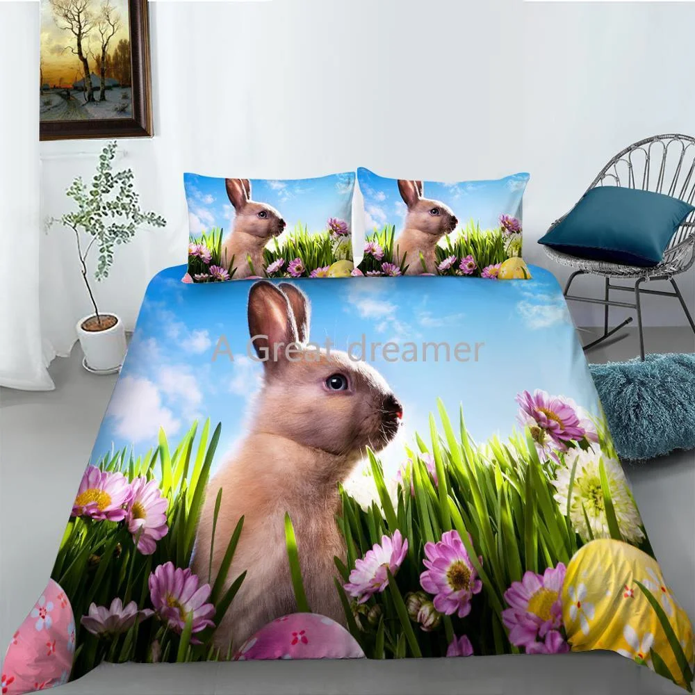Fashion 3D Cute Rabbit Bedding Set With Pillowcases Colorful Bedclothes 2/3pcs Drop shipping Happy Easter Duvet Cover Set
Fashion 3D Cute Rabbit Bedding Set With Pillowcases Colorful Bedclothes 2/3pcs Drop shipping Happy Easter Duvet Cover Set