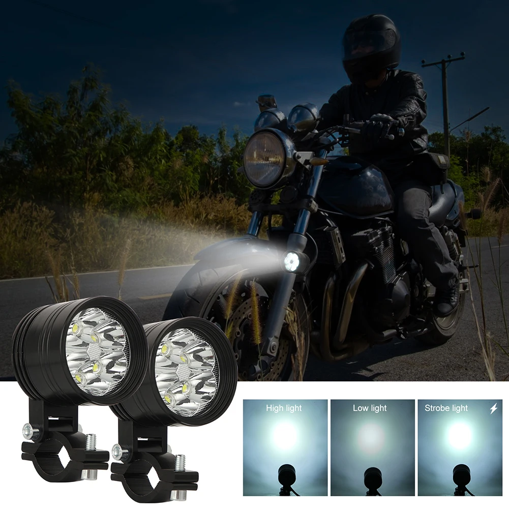 6LED Motorcycle Work Light Motorbike External Auxiliary Light Spotlight 3 Modes 6000K White 200M Long Range Waterproof Headlight
6LED Motorcycle Work Light Motorbike External Auxiliary Light Spotlight 3 Modes 6000K White 200M Long Range Waterproof Headlight
