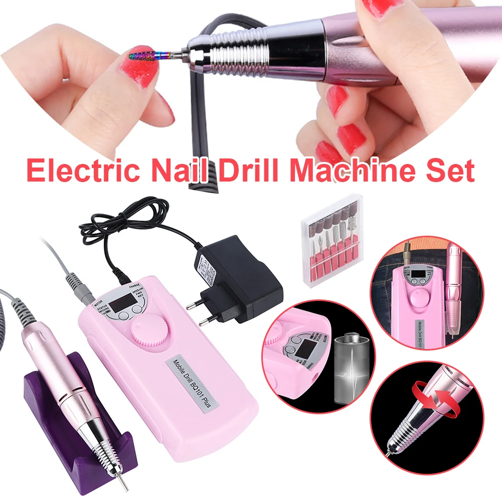 Electric Nail Drill Machine Set Rechargeable 30000mAh Battery Portable Nail Polishing Grinding Tool for Home Salon Nail Drill
Electric Nail Drill Machine Set Rechargeable 30000mAh Battery Portable Nail Polishing Grinding Tool for Home Salon Nail Drill