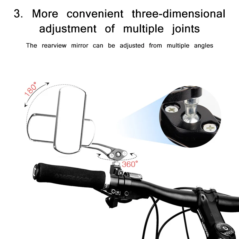 Bicycle Rear Mirror DIY 360 Degree Rotate Wide Angle Handlebar Rearview Mirror For Bike MTB Bicycle Cycling Accessories
Bicycle Rear Mirror DIY 360 Degree Rotate Wide Angle Handlebar Rearview Mirror For Bike MTB Bicycle Cycling Accessories