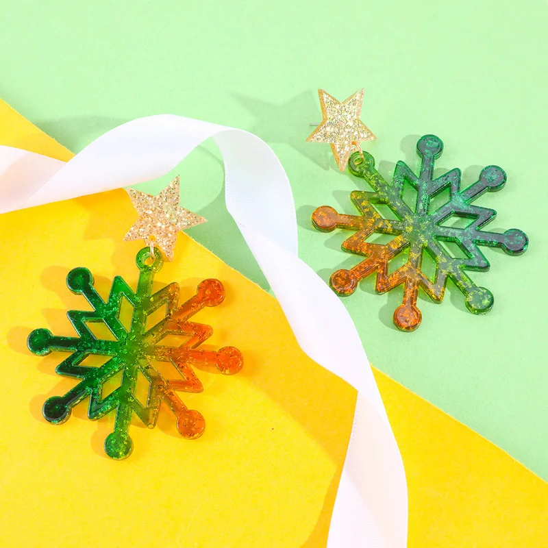 Colorful Hollow Out Acrylic Snowflake Dangle Earrings for Women Fashion Cool Cute Shining Star Girl Woman Earring Gift Jewelry
Colorful Hollow Out Acrylic Snowflake Dangle Earrings for Women Fashion Cool Cute Shining Star Girl Woman Earring Gift Jewelry
