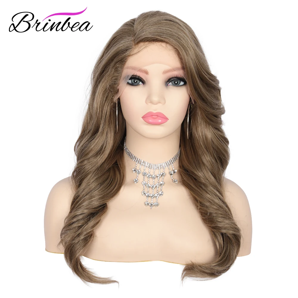 Brinbea Body Wave Lace Front Synthetic Wigs for Women 18 Inches Middle Long Ombre Black Brown Heat Resistant Fiber Hair
Brinbea Body Wave Lace Front Synthetic Wigs for Women 18 Inches Middle Long Ombre Black Brown Heat Resistant Fiber Hair