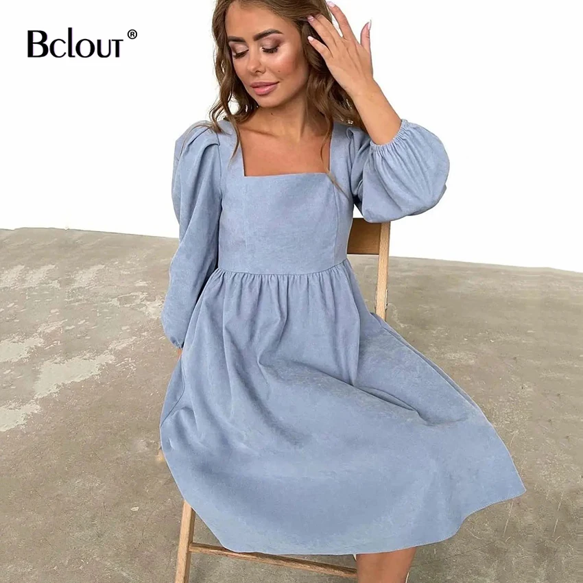 Bclout Autumn Lantern Sleeve Velvet Dress Elegant Solid High Waist Party Mini Dresses Female Square Collar Pleated Dress Casual
Bclout Autumn Lantern Sleeve Velvet Dress Elegant Solid High Waist Party Mini Dresses Female Square Collar Pleated Dress Casual