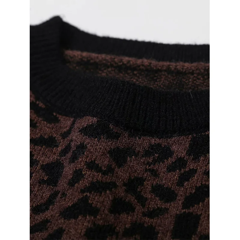 2020 Autumn New Women's Sweater Leopard Print O-Neck Long Sleeves Sweater Female Fashion Casual Women Clothes
2020 Autumn New Women's Sweater Leopard Print O-Neck Long Sleeves Sweater Female Fashion Casual Women Clothes