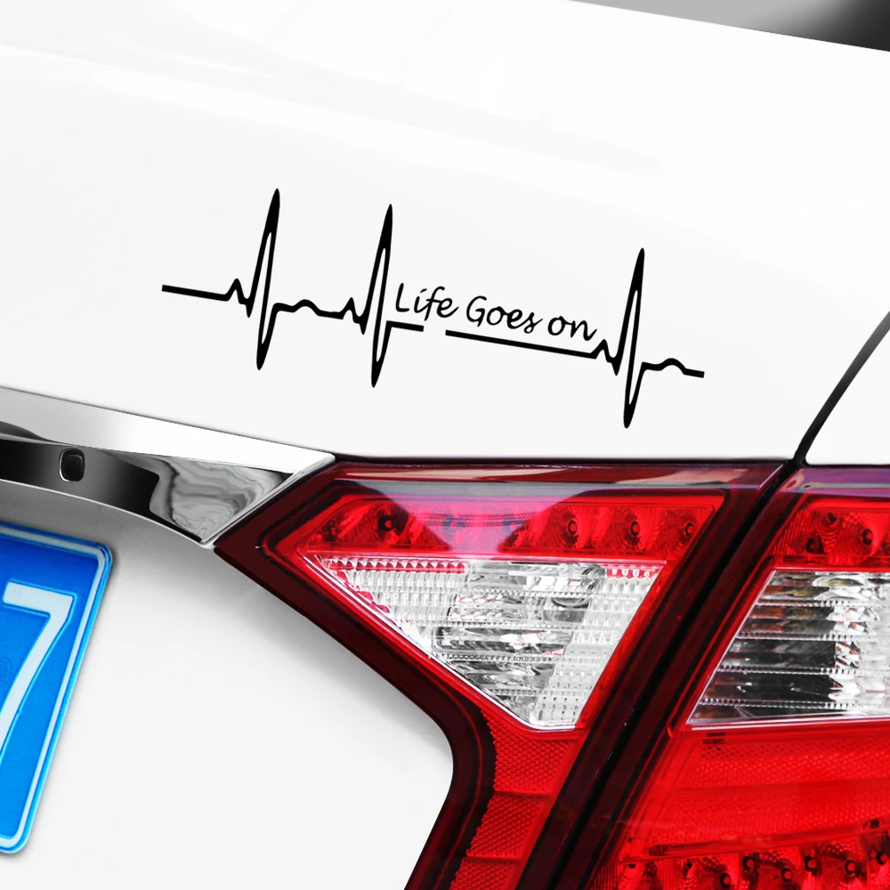 Автомобильная наклейка с пульсометром наклейки Life Go On для Fiat 500 Opel Insignia Suzuki Swift Sx4