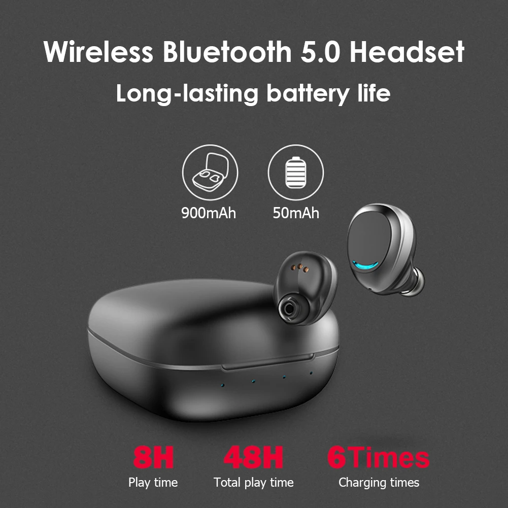 TWS HiFi Stereo Bluetooth Earphone Wireless In-ear Earbuds Sports Running Handsfree Headset with Mic Charging Box
TWS HiFi Stereo Bluetooth Earphone Wireless In-ear Earbuds Sports Running Handsfree Headset with Mic Charging Box