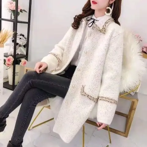 Imitation Mink Jacket Women New Fashion Autumn and Winter Loose Thick Mid-length Small Fragrant Sweater Cardigan Tide
Imitation Mink Jacket Women New Fashion Autumn and Winter Loose Thick Mid-length Small Fragrant Sweater Cardigan Tide