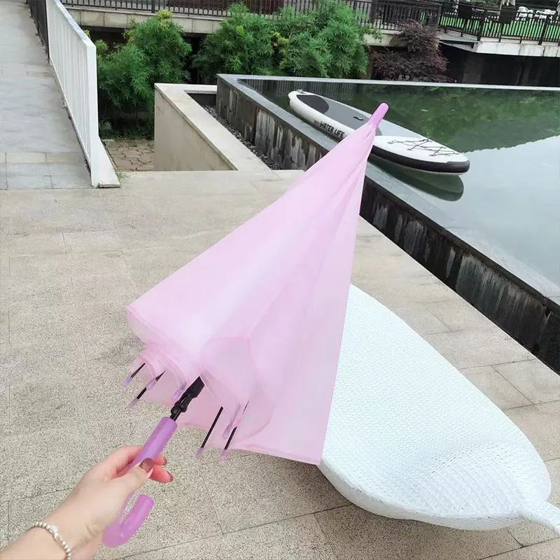 Reverse Women Umbrella Long Handle Uv Protection Translucent Umbrella Plastic Color Changing Guarda Chuva Outdoor Product EF50UB
Reverse Women Umbrella Long Handle Uv Protection Translucent Umbrella Plastic Color Changing Guarda Chuva Outdoor Product EF50UB