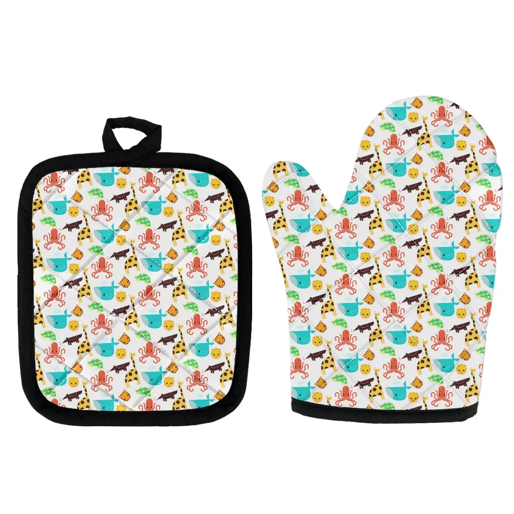 2pcs/set Polyester Oven Glove and Pot Pad 2pcs Sealifes Print Thicker Insulation Non-slip Microwave Gloves Kitchen Supplies
2pcs/set Polyester Oven Glove and Pot Pad 2pcs Sealifes Print Thicker Insulation Non-slip Microwave Gloves Kitchen Supplies