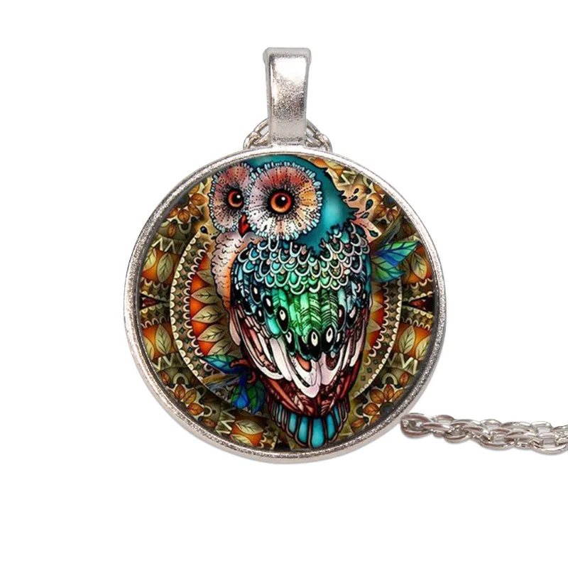 Фото Ожерелье с подвеской в виде совы ожерелье из сплава окрашенным - купить