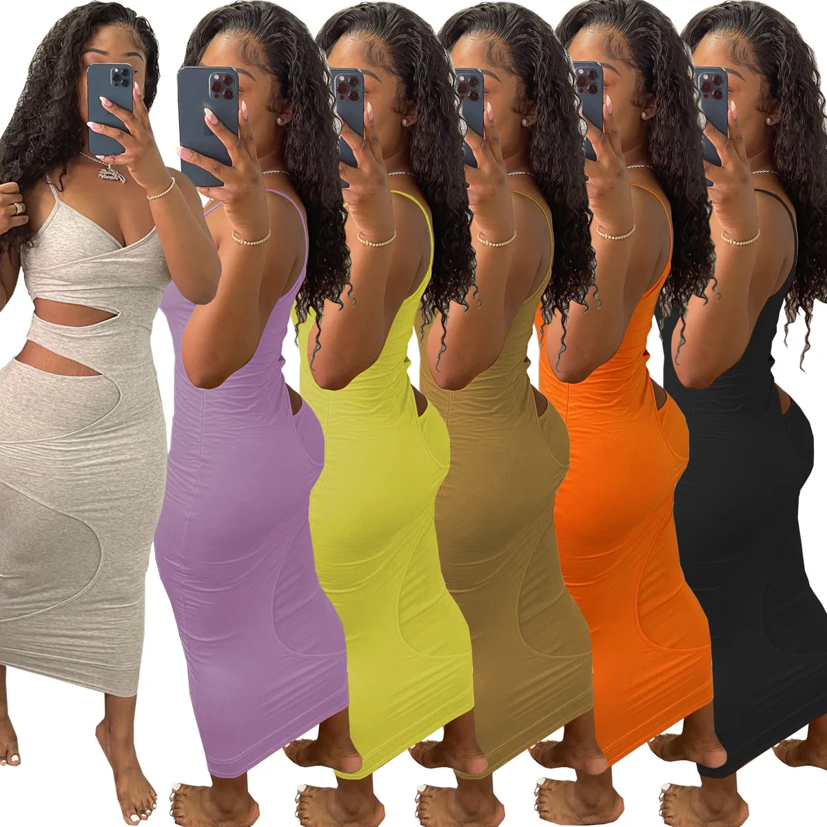 Women Casual Sleeveless Shirt Short Mini Dresses Sexy Solid Color Suspender Hollow Long Dress
Women Casual Sleeveless Shirt Short Mini Dresses Sexy Solid Color Suspender Hollow Long Dress