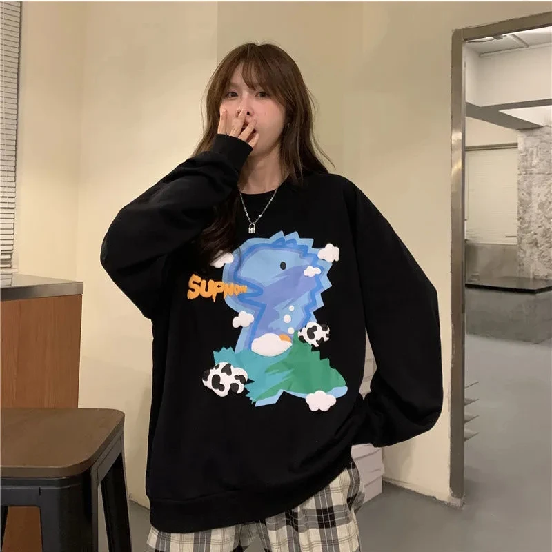 Kawaii Dinosaur Sweatshirt Vintage Oversized Casual Sweatshirts For Women 2021 Autumn New Anime Long Sleeve Pullover Hoodies
Kawaii Dinosaur Sweatshirt Vintage Oversized Casual Sweatshirts For Women 2021 Autumn New Anime Long Sleeve Pullover Hoodies