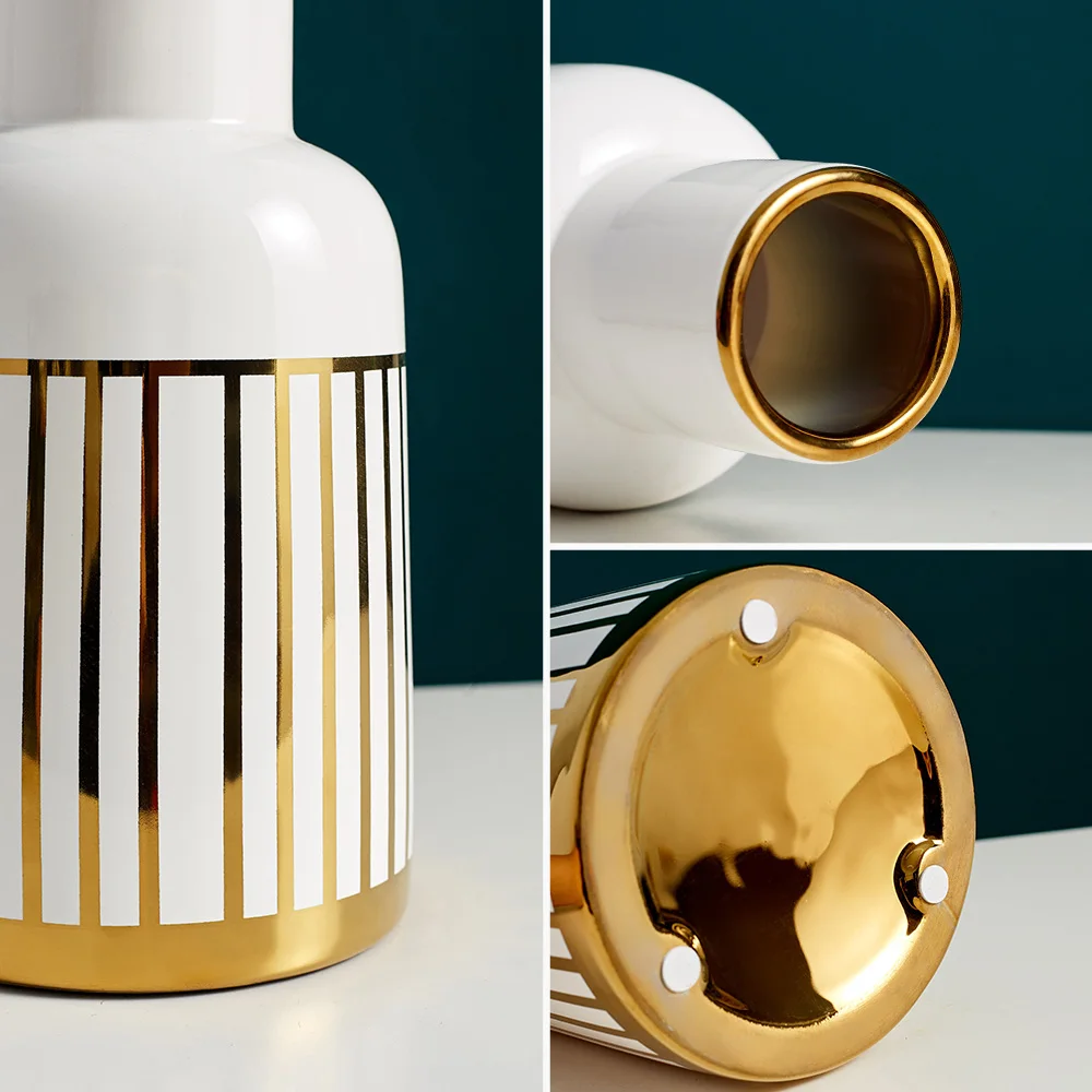 Europe New Classical/Post-modern Vases For Flower Home Decoration Nordic Ceramic Flower Vase Wedding Gold Vase Decor Accessories
Europe New Classical/Post-modern Vases For Flower Home Decoration Nordic Ceramic Flower Vase Wedding Gold Vase Decor Accessories