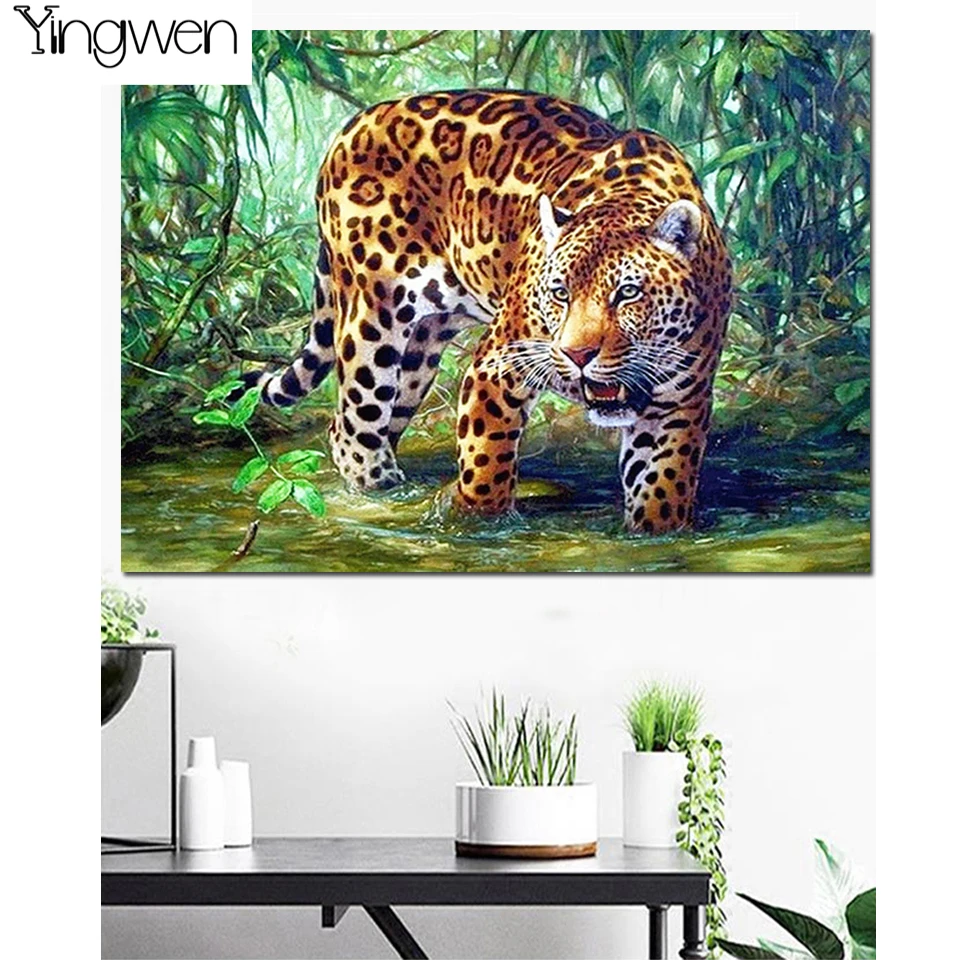 5D DIY Diamond Painting Full Drill Forest Ferocious Leopard Diamond Mosaic Cross Stitch Art Picture Handicraft Home Decor Gift
5D DIY Diamond Painting Full Drill Forest Ferocious Leopard Diamond Mosaic Cross Stitch Art Picture Handicraft Home Decor Gift