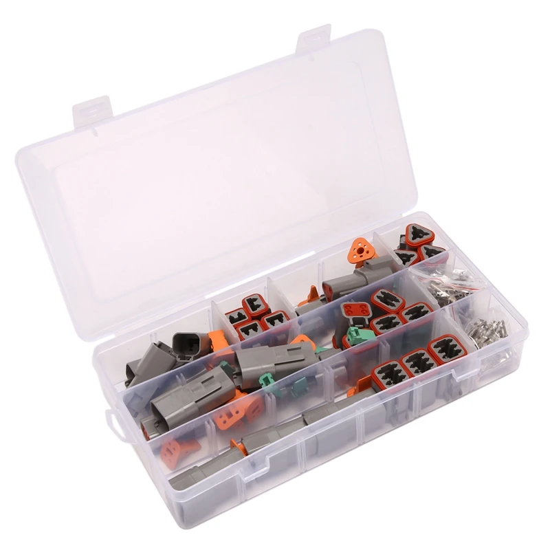 140Pcs Deutsch DT Series Waterproof Wire Connector Kit DT06-2/3/4/6S DT04-2/3/4/6P Automotive Sealed Plug with Pins Box
140Pcs Deutsch DT Series Waterproof Wire Connector Kit DT06-2/3/4/6S DT04-2/3/4/6P Automotive Sealed Plug with Pins Box