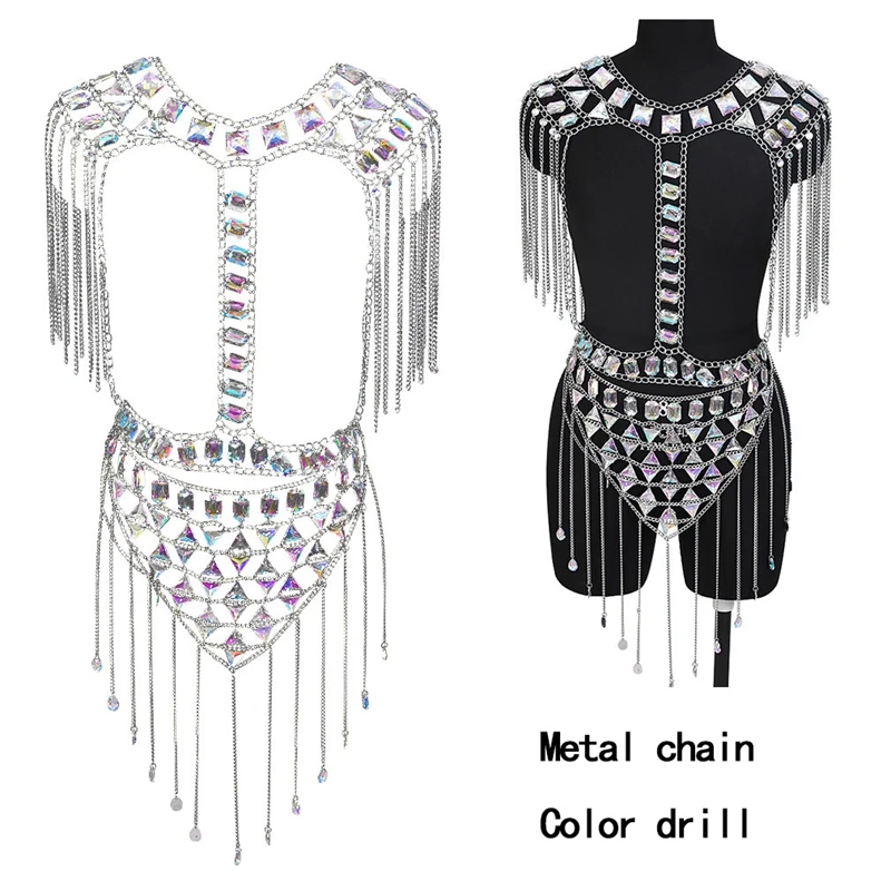 Sexy Luxurious Rhinestone Lingerie Chest Sculpting Pole Dance Dress Bikini Crystal Body Tassel Chain Jewelry Harness Club Rave
Sexy Luxurious Rhinestone Lingerie Chest Sculpting Pole Dance Dress Bikini Crystal Body Tassel Chain Jewelry Harness Club Rave