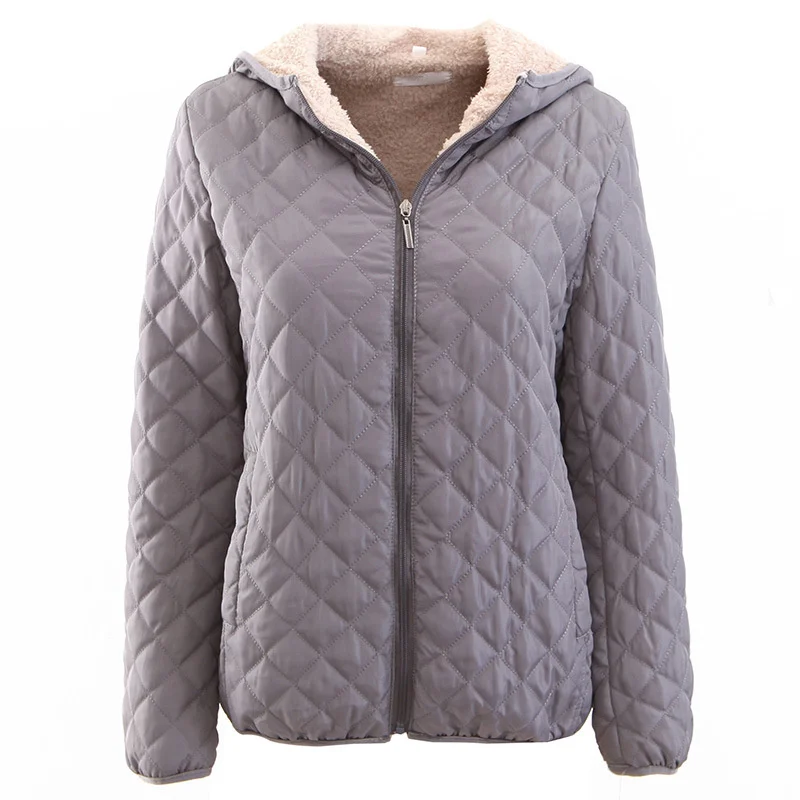 Winter New Hooded Fleece Warm Coat Women Europe Slim Long sleeve Gray Women's Cotton Coat Thin Jacket
Winter New Hooded Fleece Warm Coat Women Europe Slim Long sleeve Gray Women's Cotton Coat Thin Jacket