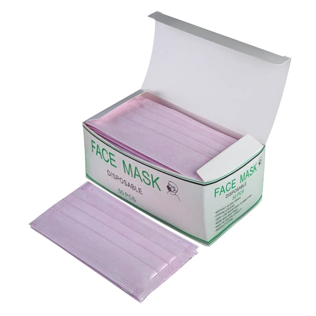 50pc Solid Color Adult Disposable Blue Pink White Protection Mask 3ply Ear Loop Mouth Cover Ear Loop Face Mask Mascarillas
50pc Solid Color Adult Disposable Blue Pink White Protection Mask 3ply Ear Loop Mouth Cover Ear Loop Face Mask Mascarillas
