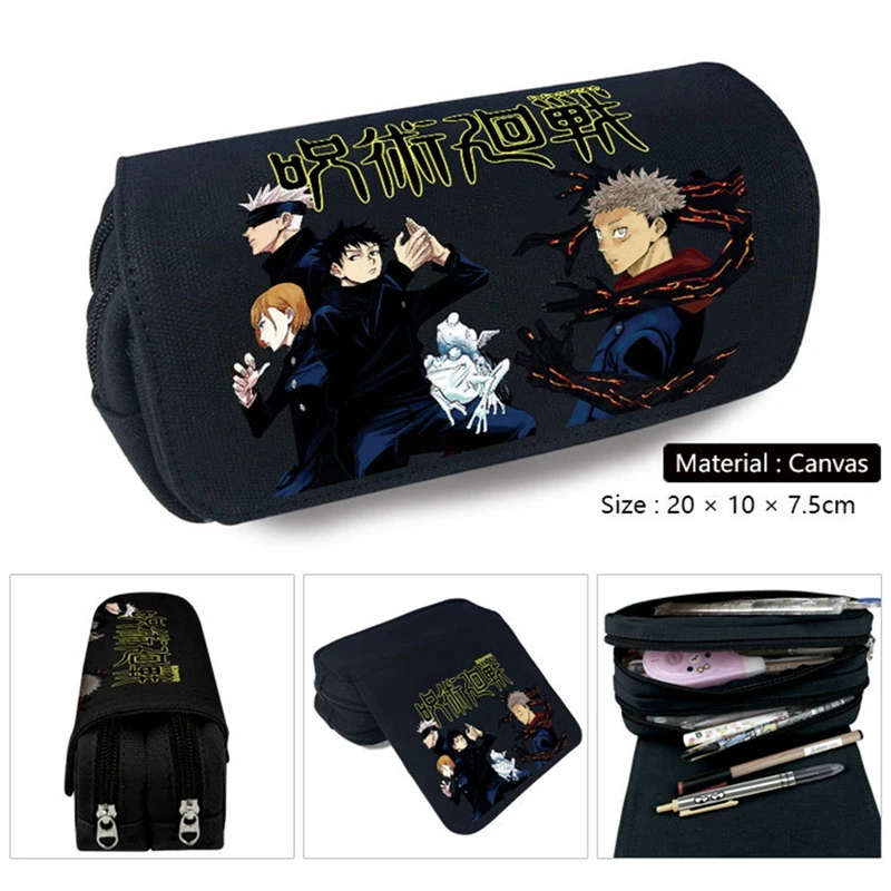 1Pcs Anime Jujutsu Kaisen Itadori Yuji Megumi Pencil Bag Case Double Layer Canvas Pen Bag Student Pencil Pouch School Supplies
1Pcs Anime Jujutsu Kaisen Itadori Yuji Megumi Pencil Bag Case Double Layer Canvas Pen Bag Student Pencil Pouch School Supplies