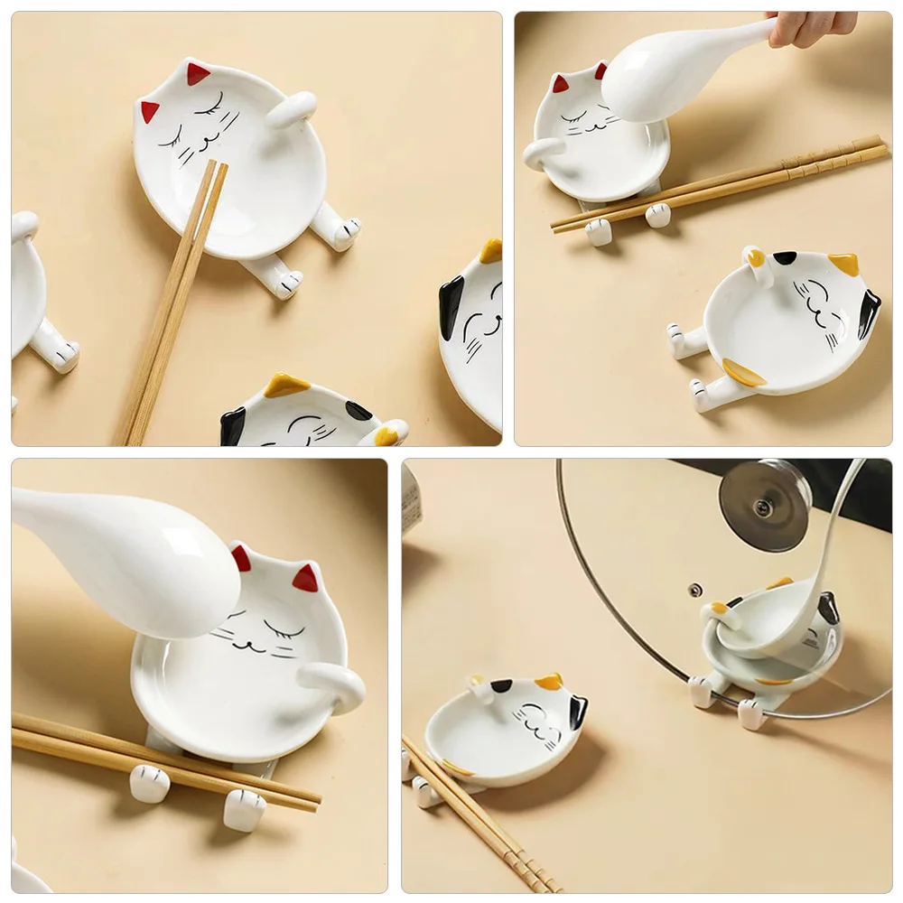 2Pcs Cartoon Ceramic Pot Cover Holder Pot Shovel Rack Chopstick Spoon Shelf
2Pcs Cartoon Ceramic Pot Cover Holder Pot Shovel Rack Chopstick Spoon Shelf