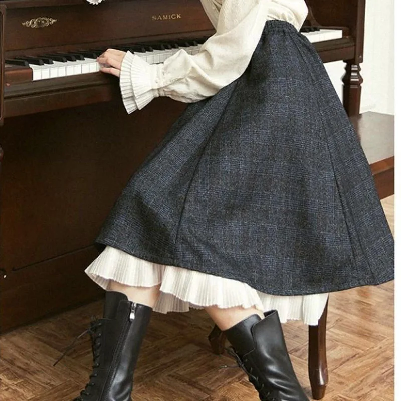 2021 Japanese Gothic Skirt Long High Waist Women Casual Patchwork Midi Skirt Female Harajuku Korean Y2k Lolita Skirts Gothic
2021 Japanese Gothic Skirt Long High Waist Women Casual Patchwork Midi Skirt Female Harajuku Korean Y2k Lolita Skirts Gothic