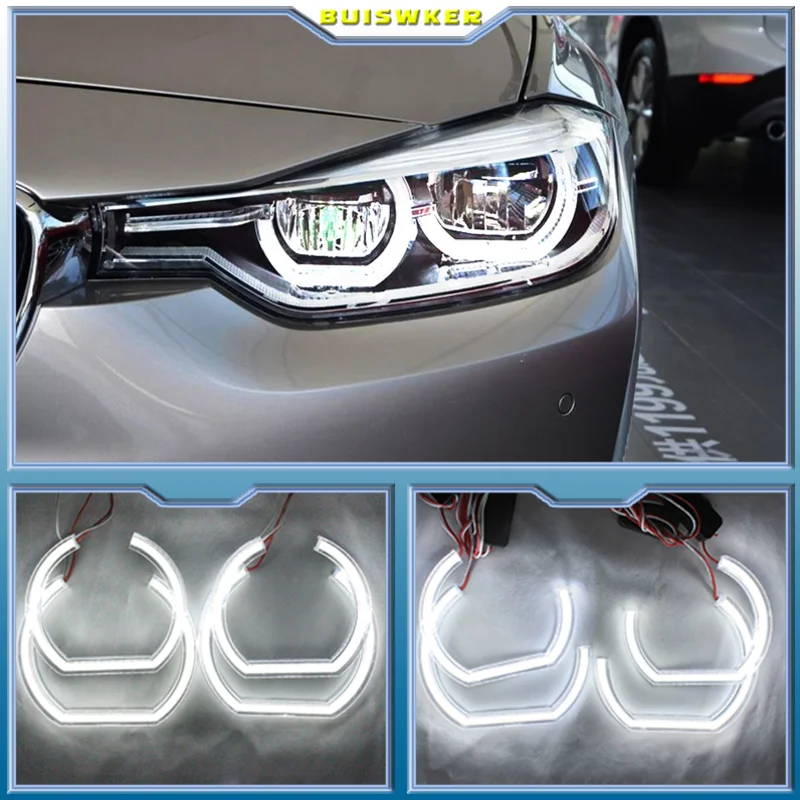 

DTM Стиль с украшением в виде кристаллов светодиодный Ангельские глазки гало кольца светильник наборы для BMW X3 F25 2010-2014 галогенные лампы голов...