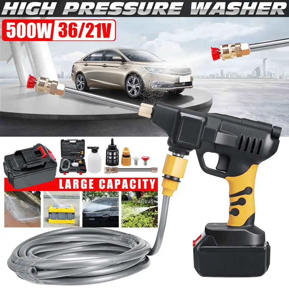 50000mAh 36V Wireless High Pressure Car Wash Water Gun Portable Handheld Washer Foam Generator Car Washer Cleaner With Battery
50000mAh 36V Wireless High Pressure Car Wash Water Gun Portable Handheld Washer Foam Generator Car Washer Cleaner With Battery