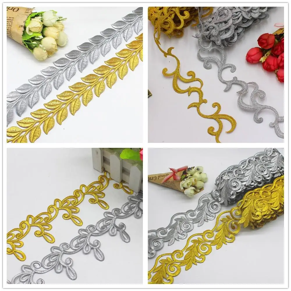 Gold Embroidered Lace Iron On Appliques Ribbon Lace Trims Cos Costumes Braided Trimming Decoration
Gold Embroidered Lace Iron On Appliques Ribbon Lace Trims Cos Costumes Braided Trimming Decoration