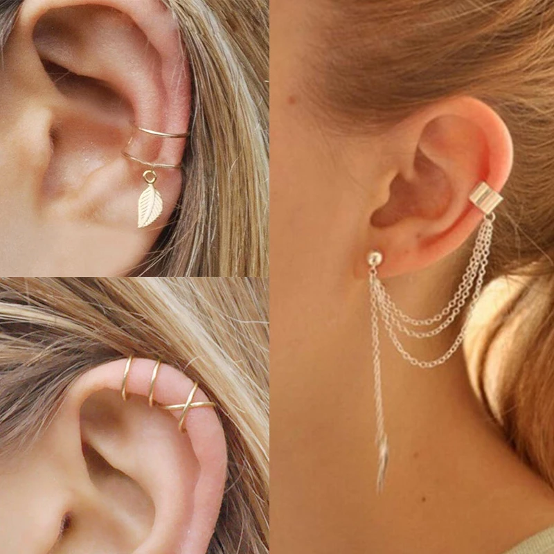 Bohemian Gold Star Leaves Non-Piercing Ear Clip Earrings For Women Men Simple Fake Cartilage Ear Cuff Jewelry Clip
Bohemian Gold Star Leaves Non-Piercing Ear Clip Earrings For Women Men Simple Fake Cartilage Ear Cuff Jewelry Clip