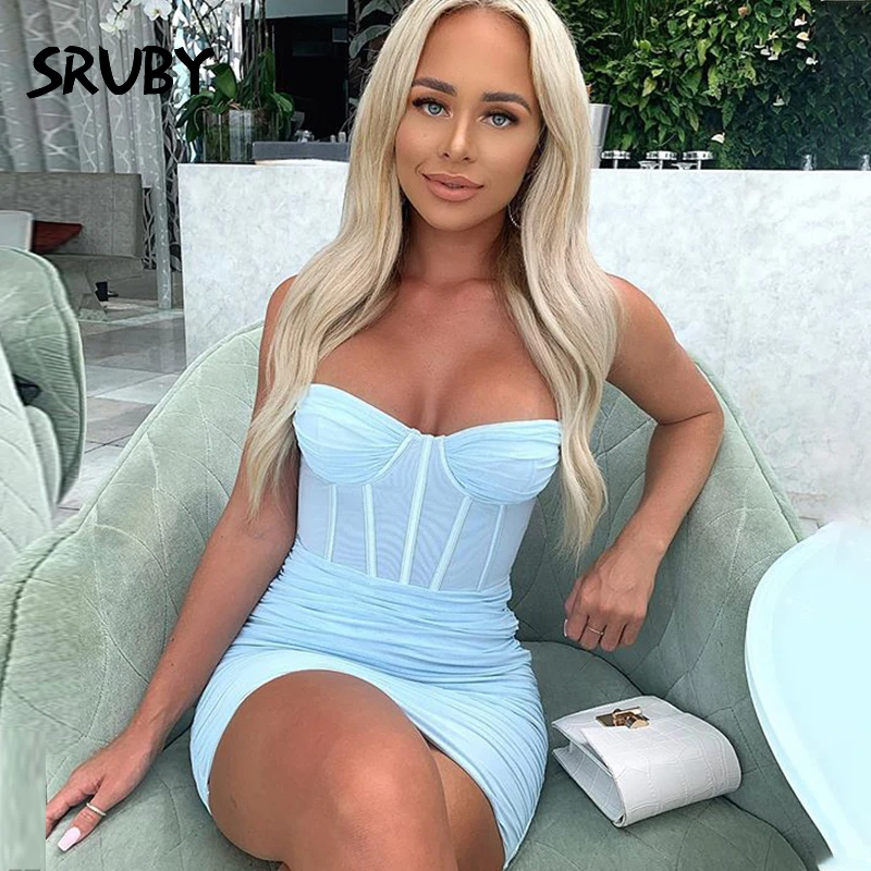 SRUBY Mesh Summer Women Dress Spaghetti Straps Sash Sexy Dress Mini Night Club Party Dress Bodycon Dress Robe Vestidos Fashion
SRUBY Mesh Summer Women Dress Spaghetti Straps Sash Sexy Dress Mini Night Club Party Dress Bodycon Dress Robe Vestidos Fashion