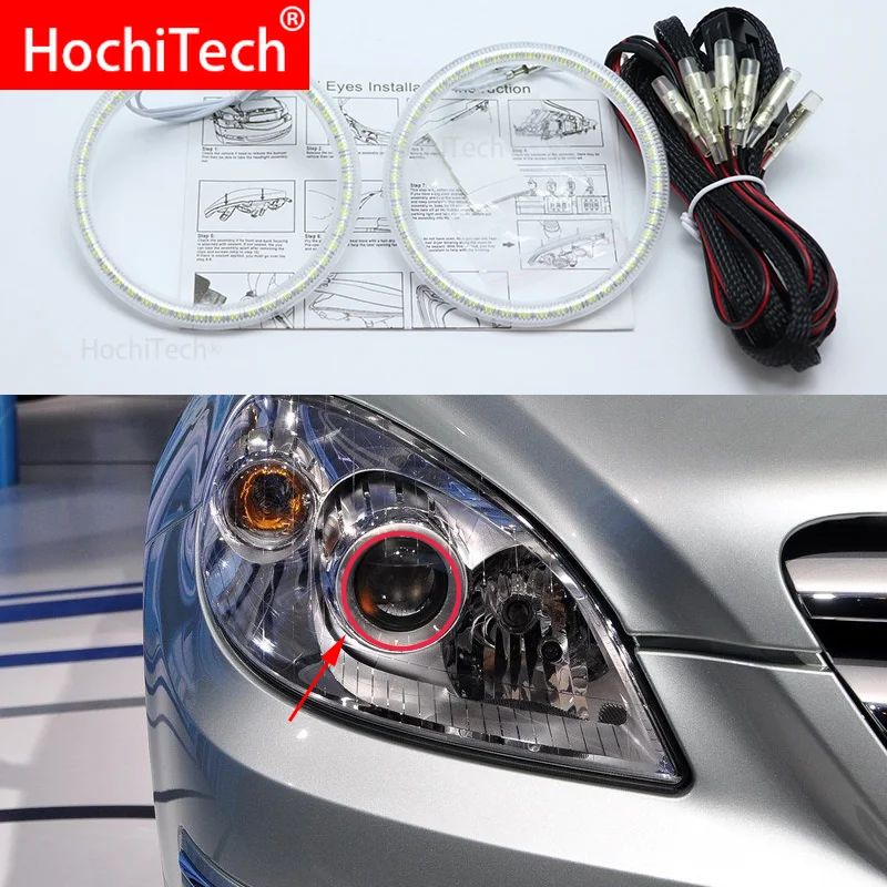 Для Mercedes Benz B Class W245 B160 B180 B170 B200 2006 2011 3528 SMD комплект светодиодов глаза ангела