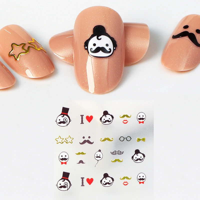 Magician Face Beard Stickers For Nails Manicures Candy Color Graffiti Drawing Design Nails Art Stickers Heart Decoration T1094
Magician Face Beard Stickers For Nails Manicures Candy Color Graffiti Drawing Design Nails Art Stickers Heart Decoration T1094