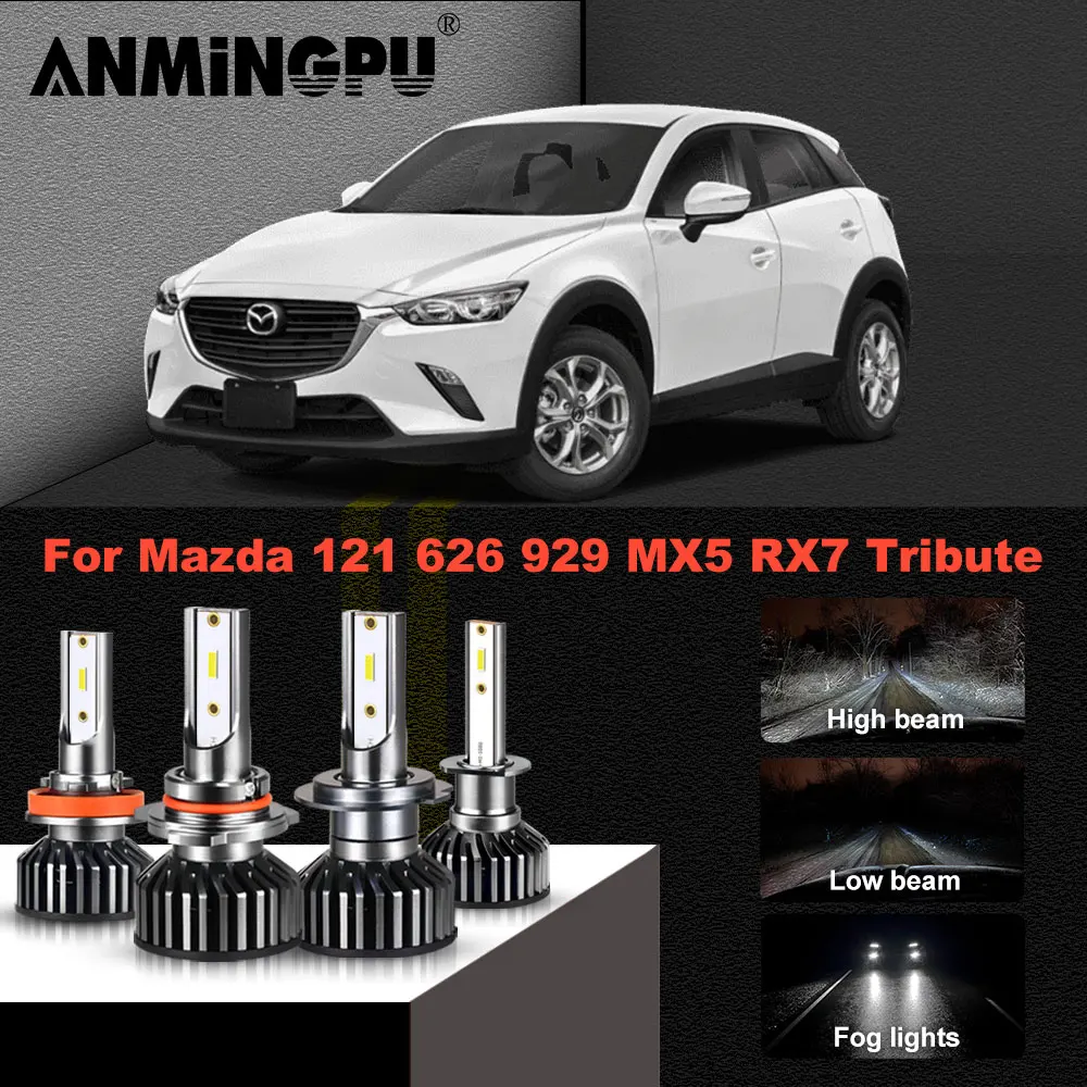 Led Headlight Canbus For Mazda 121 626 929 MX5 RX7 Tribute Led Hi/Lo Beam Led Headlight Kit Bulbs Fog Light 1980-2005
Led Headlight Canbus For Mazda 121 626 929 MX5 RX7 Tribute Led Hi/Lo Beam Led Headlight Kit Bulbs Fog Light 1980-2005