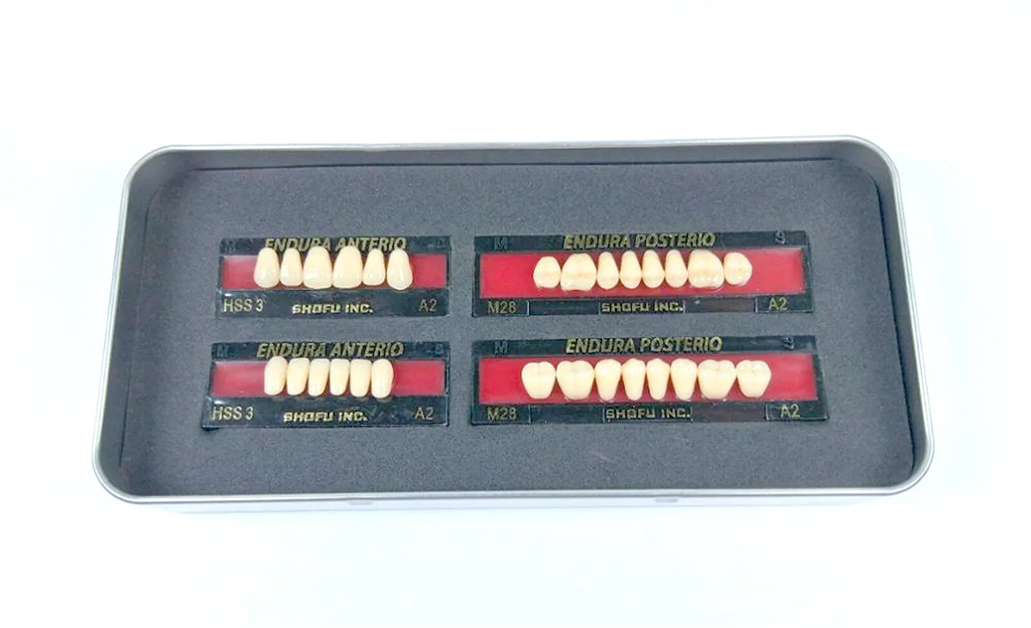 28Pcs/Kit Dentle SHOFU ENDURA Full Denture False Tooth Fake Teeth A2 Upper+Lower Resin Set GHT
28Pcs/Kit Dentle SHOFU ENDURA Full Denture False Tooth Fake Teeth A2 Upper+Lower Resin Set GHT