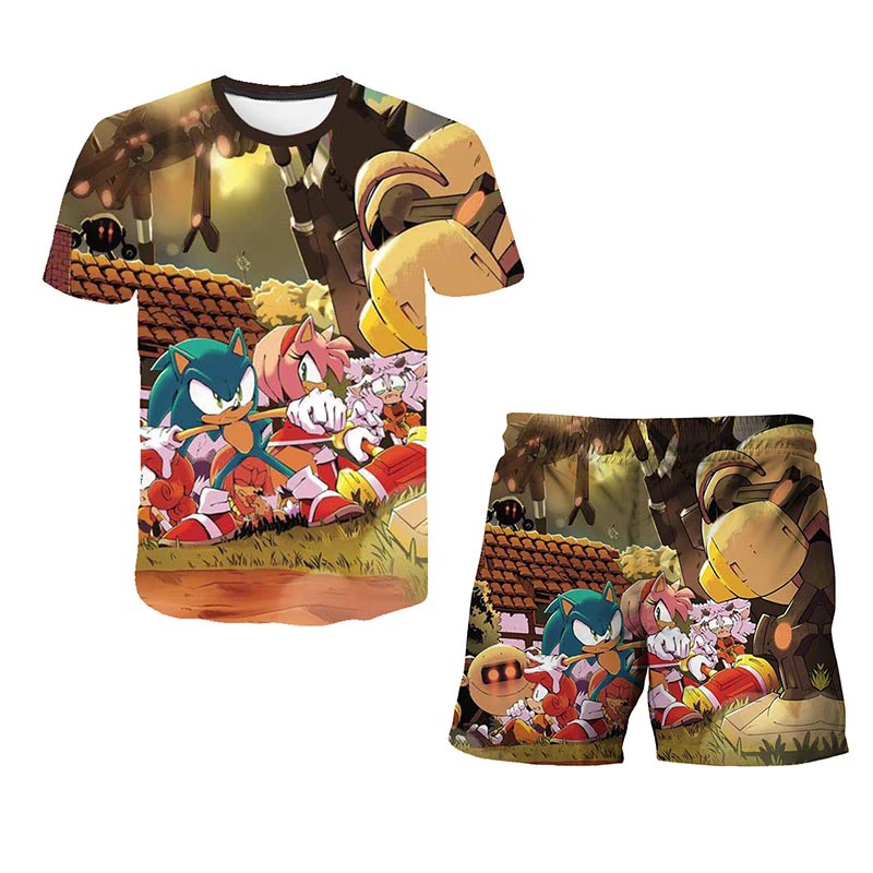 Two Piece Suit T-Shirt + Trousers Sonic T-Shirt Boys' Suit Children's Sports Suit Boys' Girls' Top T-Shirt Short Sleeve Children
Two Piece Suit T-Shirt + Trousers Sonic T-Shirt Boys' Suit Children's Sports Suit Boys' Girls' Top T-Shirt Short Sleeve Children