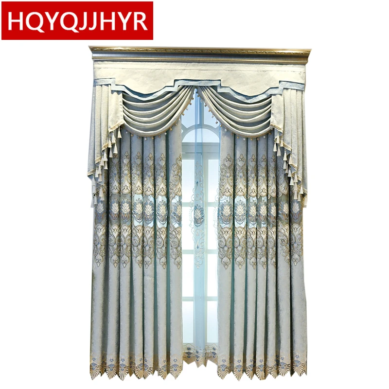 Classic luxury European-style embroidered window curtains for living room grey high quality curtains for bedroom hotel kitchen
Classic luxury European-style embroidered window curtains for living room grey high quality curtains for bedroom hotel kitchen
