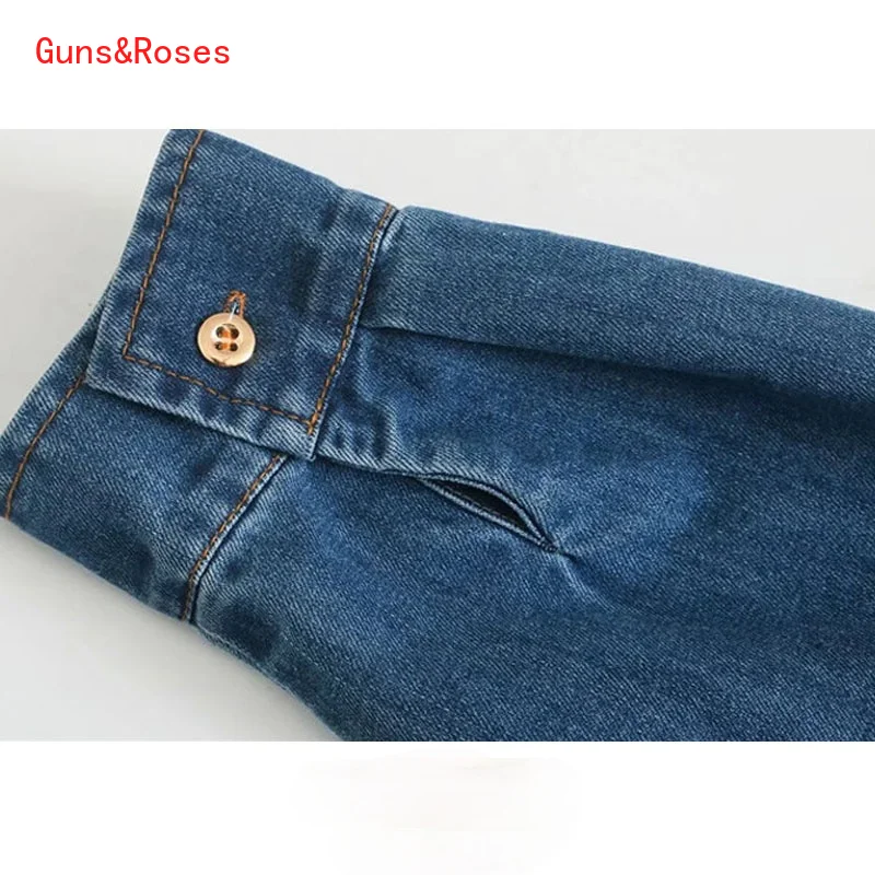 Women Fashion With Rivet Pockets Loose Denim Jacket Coat Vintage Long Sleeve Button-up Female Outerwear Chic Tops
Women Fashion With Rivet Pockets Loose Denim Jacket Coat Vintage Long Sleeve Button-up Female Outerwear Chic Tops