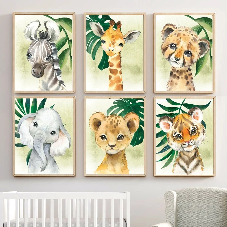 Lion Giraffe Zebra Tropical Leaf Jungle Animals Nordic Posters and Prints Wall Art Canvas Painting Wall Pictures Kids Room Decor
Lion Giraffe Zebra Tropical Leaf Jungle Animals Nordic Posters and Prints Wall Art Canvas Painting Wall Pictures Kids Room Decor